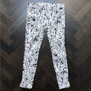 Balenciaga Black and White Skinny Jeans
